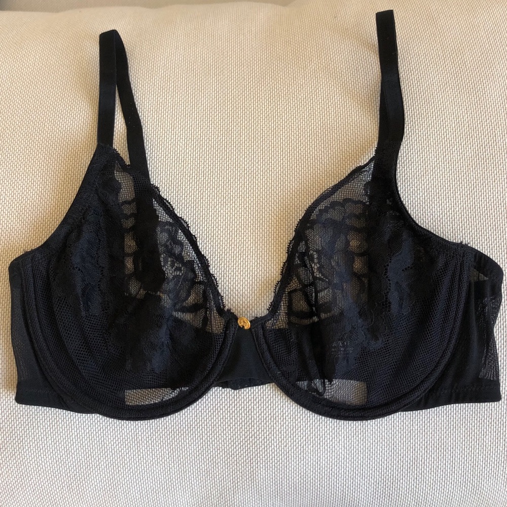 Natori Black 34D Lace Bra